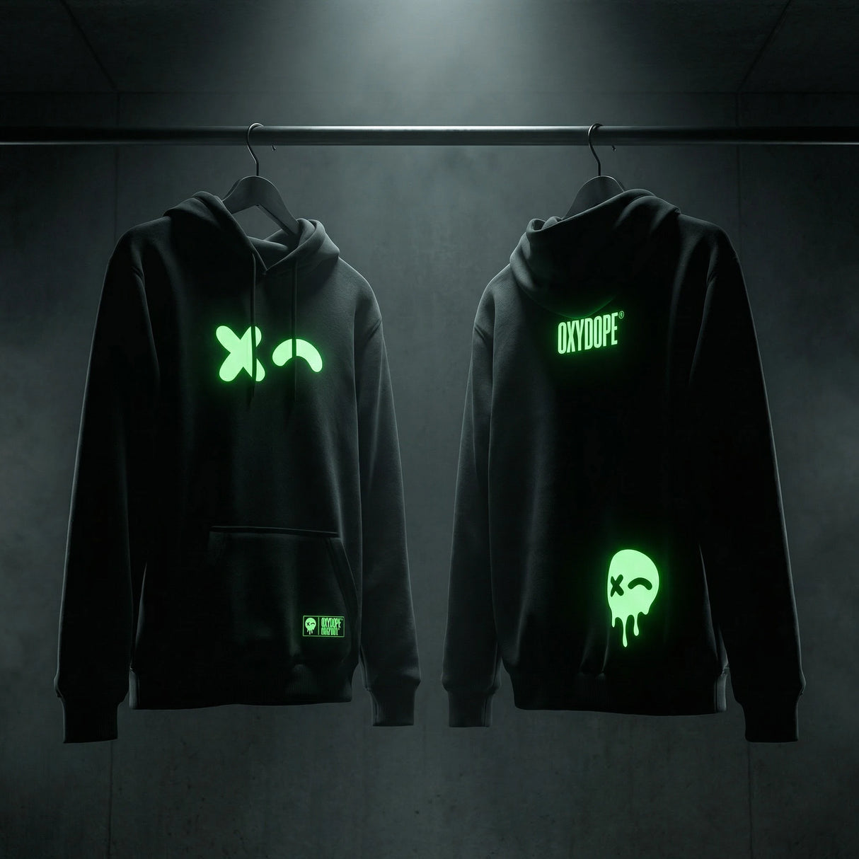 Experimental Wink Hoodie – Glow in the dark